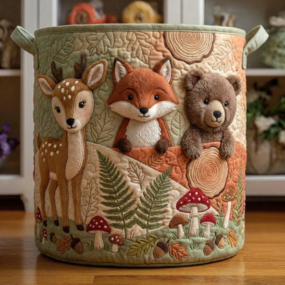 Cozy Highland Cow Quilted Storage Basket | Rustic Farmhouse Decor 🌾