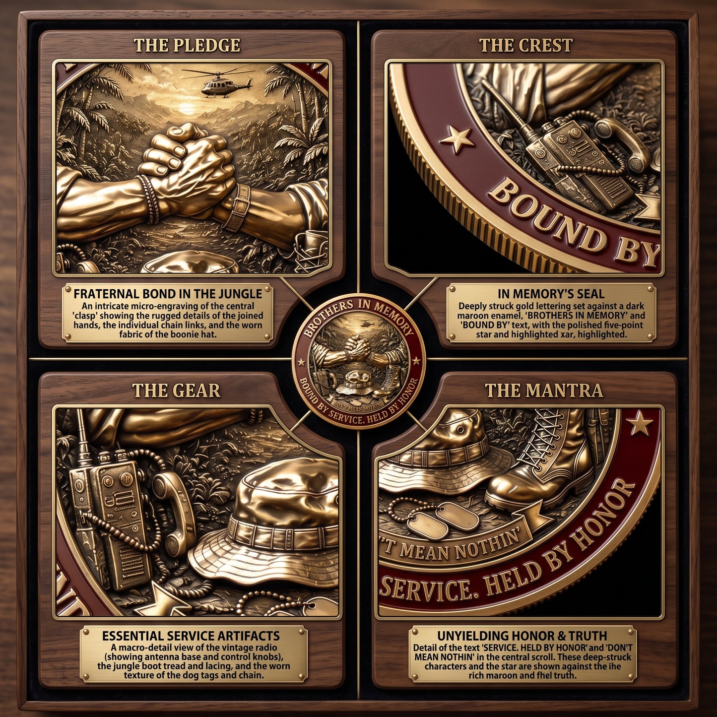 Vietnam Brothers Forever Commemorative Metal Medal