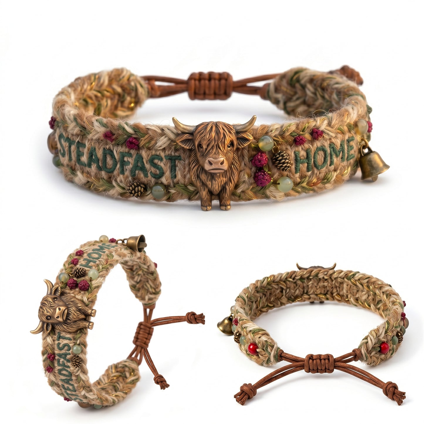 🌈🐂2026 limited edition handmade highland cow woven bracelet|🌹[Highland Bull Guardian Bracelet]