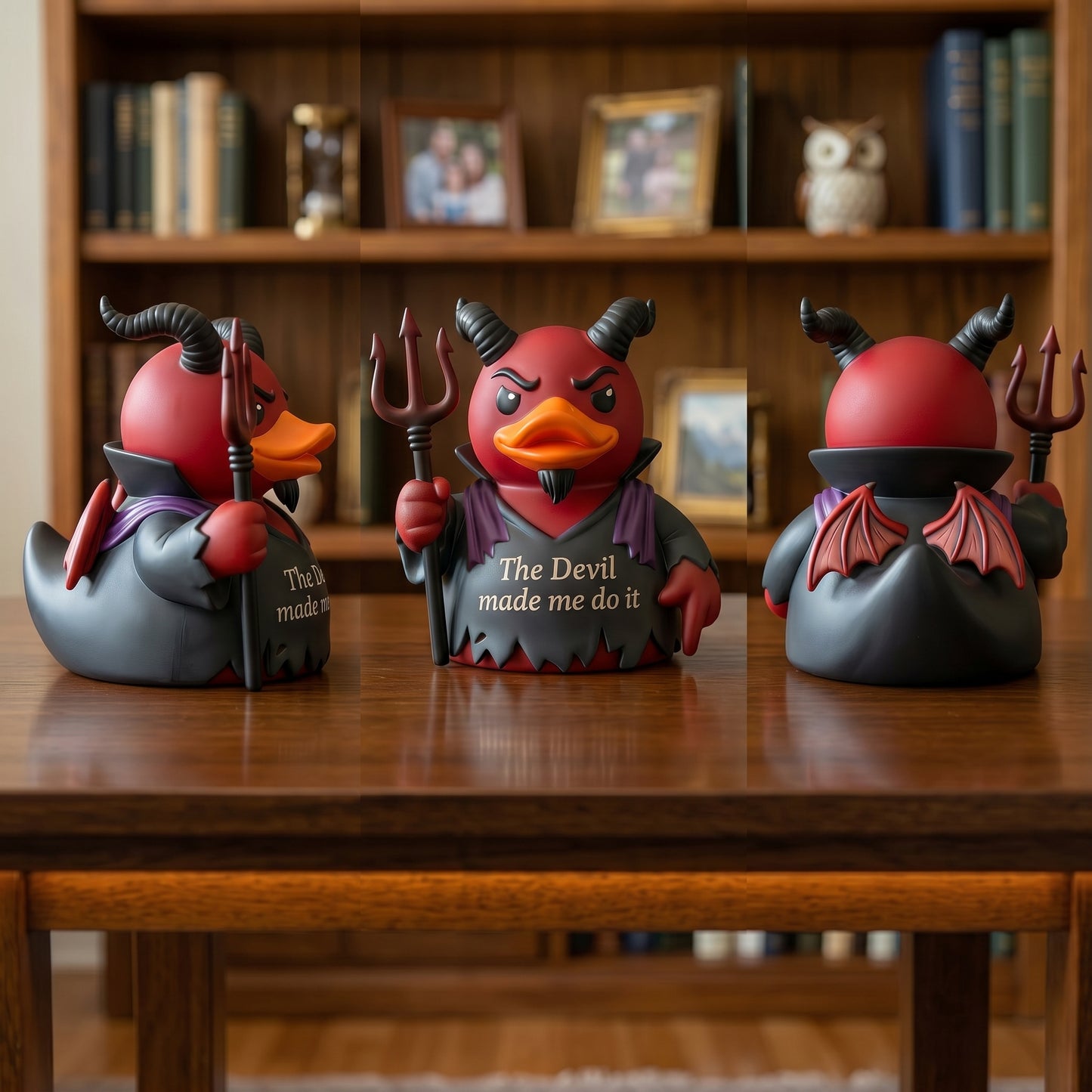 👼Angel and Devil 👿 Duck Resin Figurines🦆 - "The Devil Made Me Do It" & "Watching Over You"- Funny WFH Desk Accessories & Collectible Art