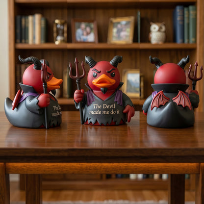 👼Angel and Devil 👿 Duck Resin Figurines🦆 - "The Devil Made Me Do It" & "Watching Over You"- Funny WFH Desk Accessories & Collectible Art