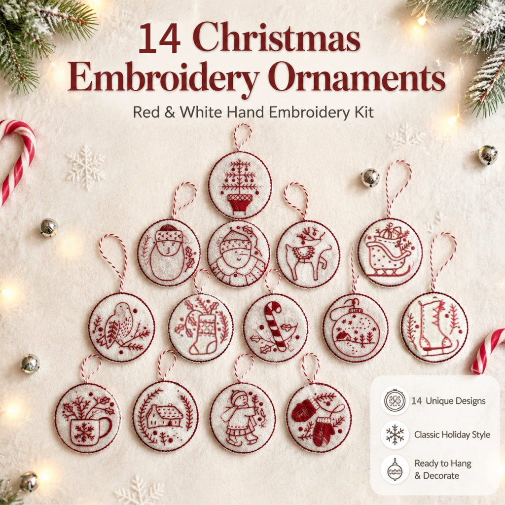 Christmas Sale🔥Hand Embroidery Christmas Ornaments kit