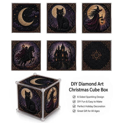 ✨ Sparkle Your Holidays! DIY Diamond Art Festive Cube Box (Decor & Storage in One!) 🎁