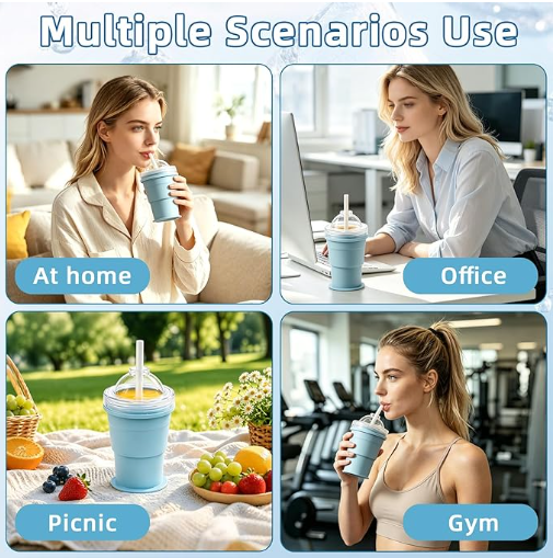 🧊✨ 3-in-1 Foldable Ice Ball Cup