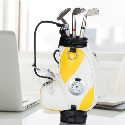 ⛳Golf Pen Holder + 3-Pen Set🏌️‍♂️Elevate Your Office Desk – A Hole-in-One for Style & Function
