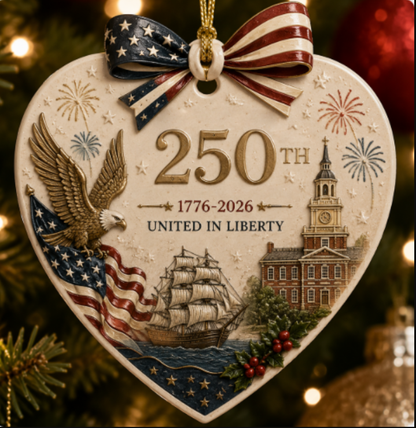 🎄250th Anniversary of America × Christmas Ornament